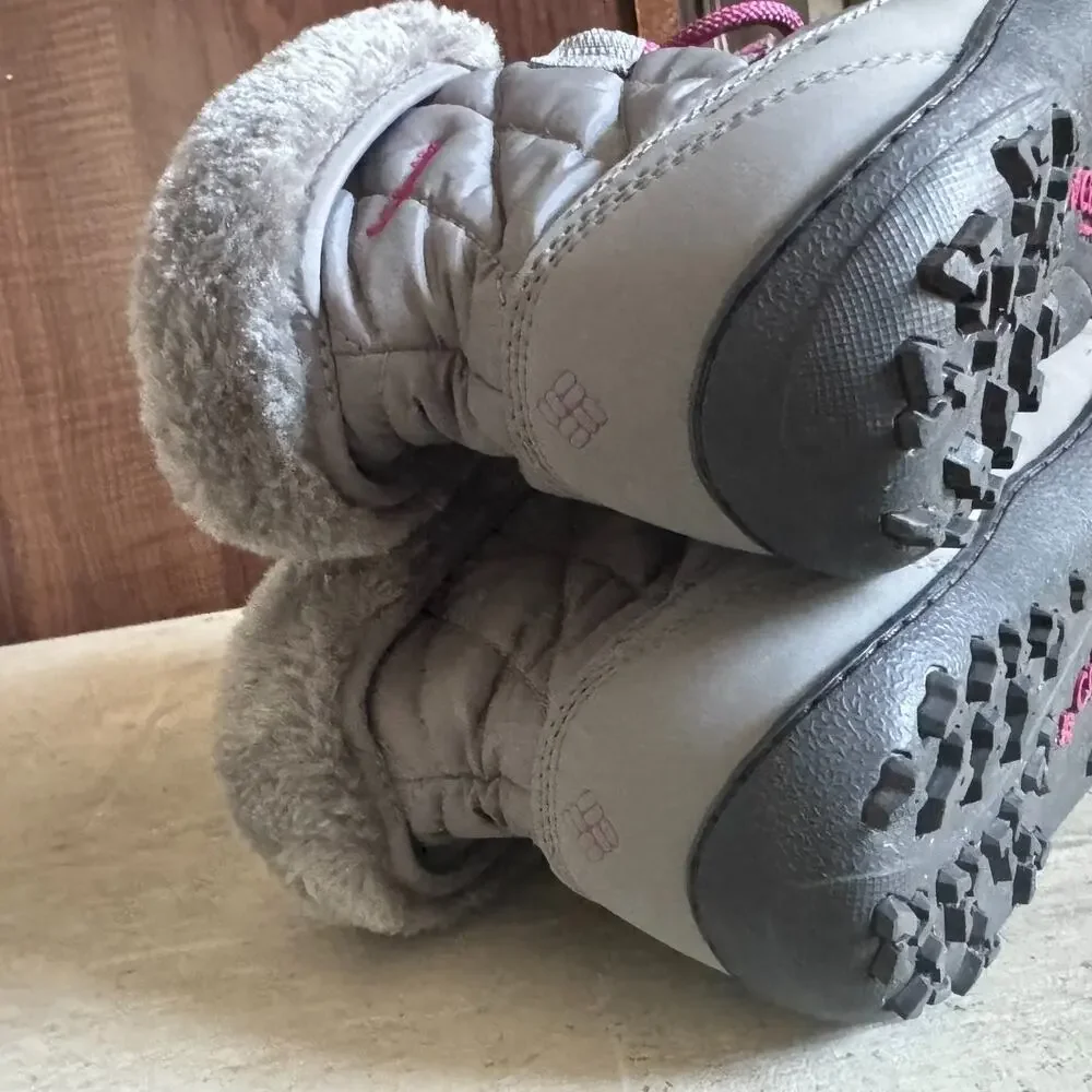 Columbia Minx Shorty Omni-Heat Waterproof Boots 6Y - EU 38 Womens 7.5-8 Gray